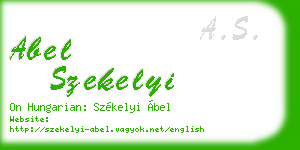 abel szekelyi business card